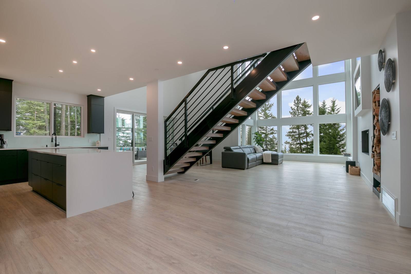 staircase in custom home