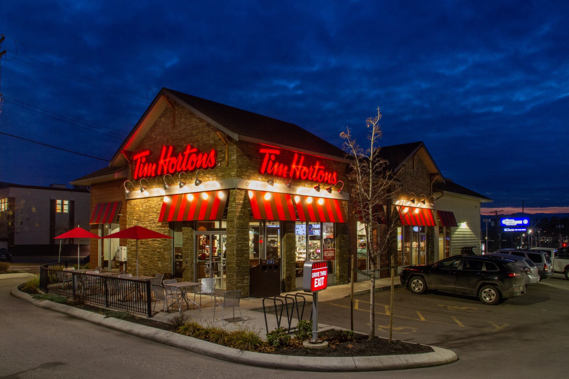 Tim Hortons building a completed commercial development