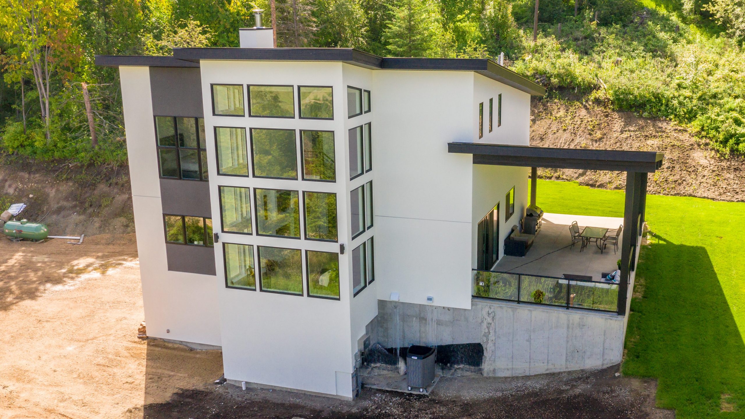 Custom home with an outdoor living space